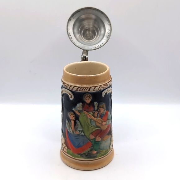 German "Drink Clearly, Speak Truly" Lidded Beer Stein - Trinke Klar Rede Wahr - Picture 9 of 13